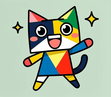 Abstract Glitch Sticker